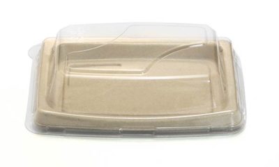 Clear Recycled PET Lid for XL Sushi Tray