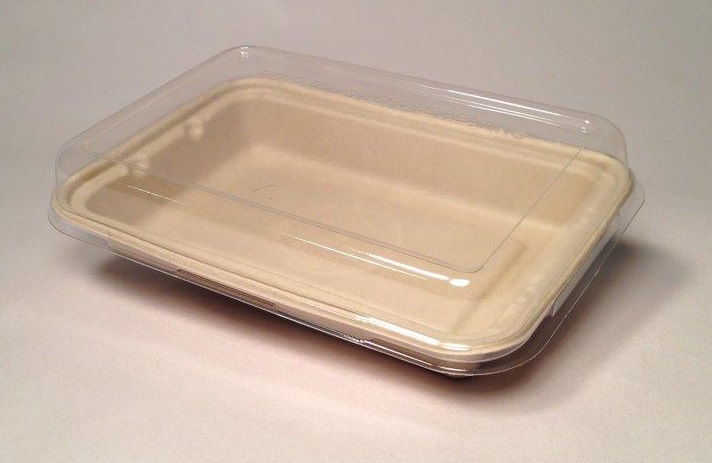 12 oz Clear Recycled PET Lid for TreeSaver Tray