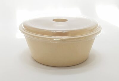8" Clear Recycled PET Lid for Angel Food Cake Pan
